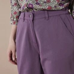 Broek<Blancheporte Rechte cargobroek pruim