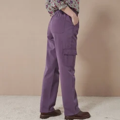 Broek<Blancheporte Rechte cargobroek pruim