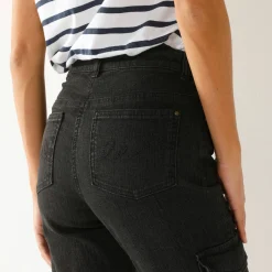 Jeans<Blancheporte Rechte cargobroek zwart