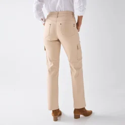 Jeans<Blancheporte Rechte cargojeans zandkleur