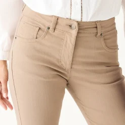 Broek<Blancheporte Rechte jeans, grote lengte beige
