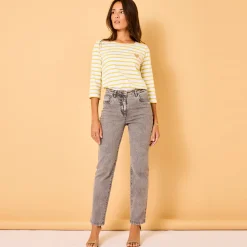 Jeans<Blancheporte Rechte jeans met 5 zakken grijs