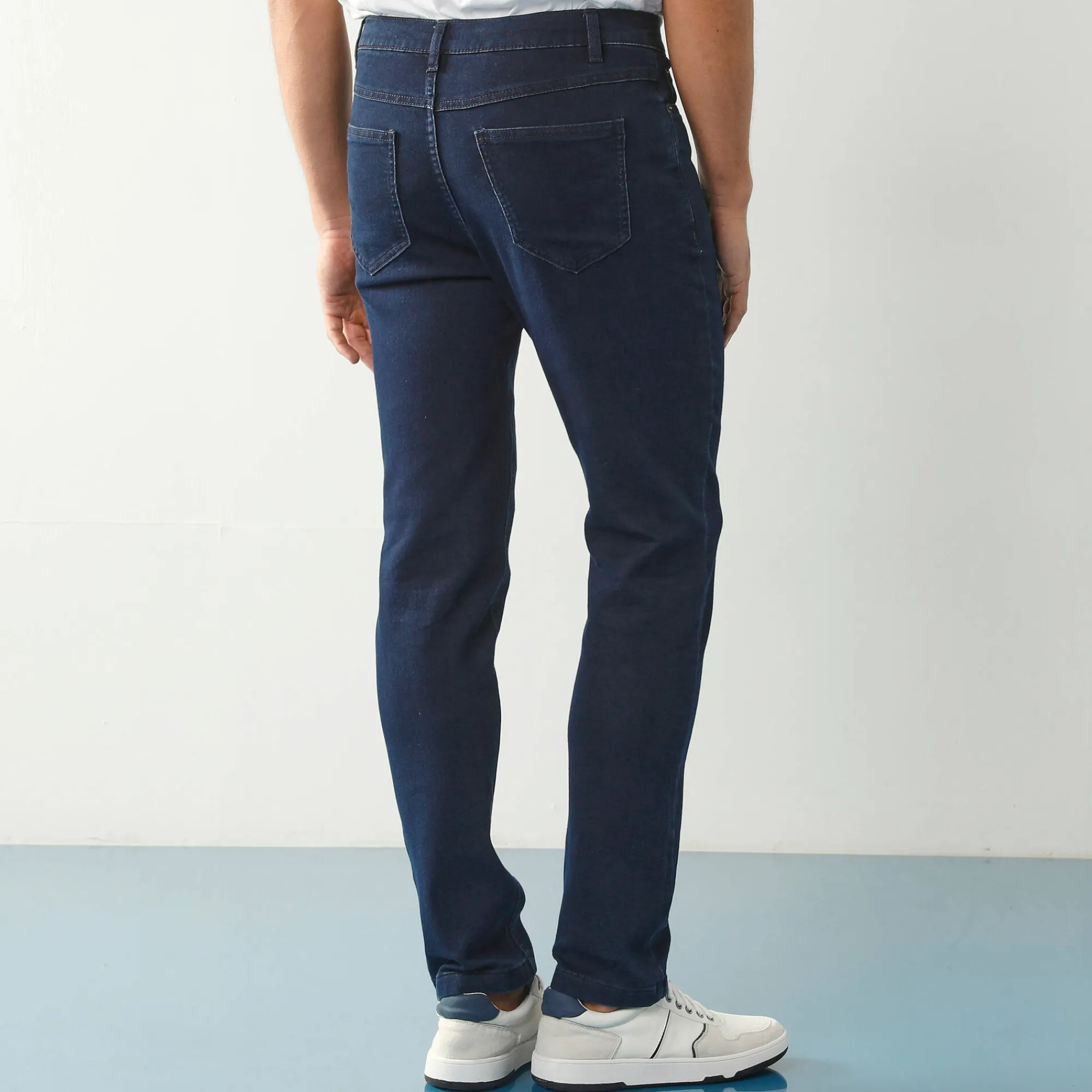 Jeans<Blancheporte Rechte jeans met 5 zakken, ultrastretch denim - L30 dark blue