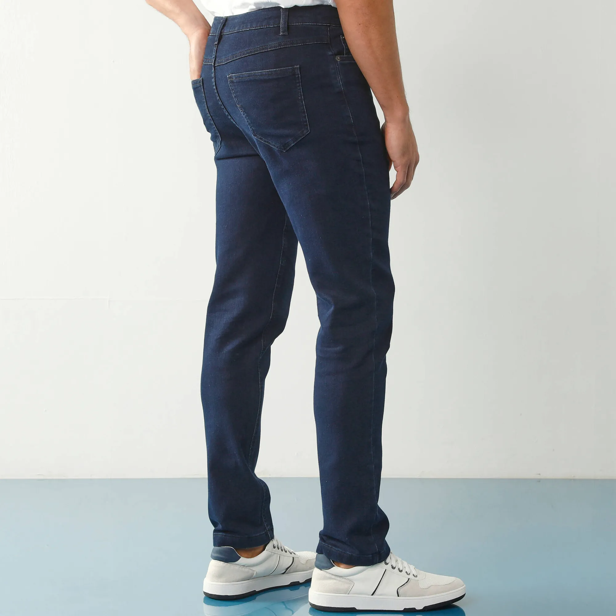 Jeans<Blancheporte Rechte jeans met 5 zakken, ultrastretch denim - L32 dark blue