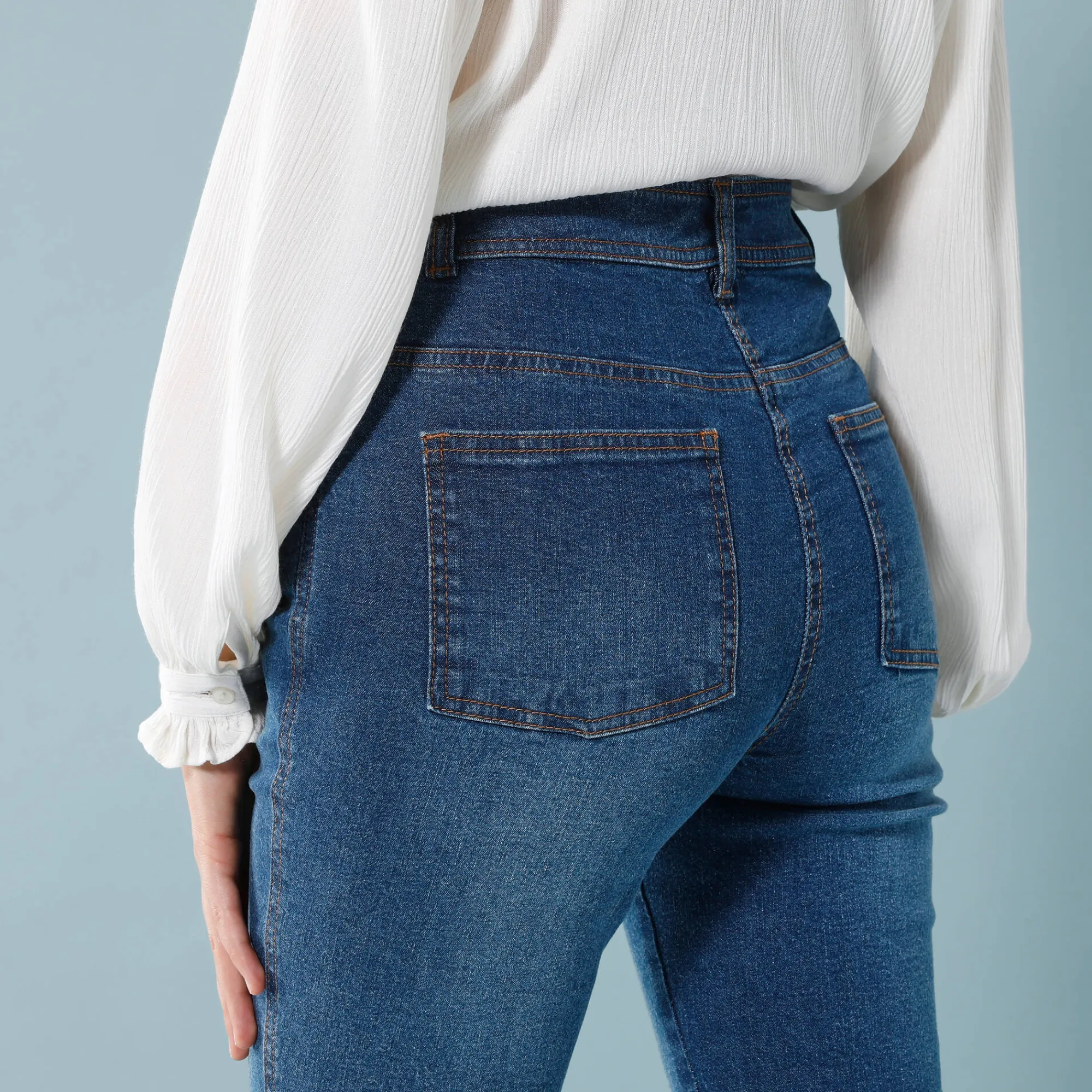 Jeans|Broek<Blancheporte Rechte jeans met deelnaden, kleine lengtes stone