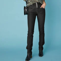 Jeans|Broek<Blancheporte Rechte jeans met hoge taille - kleine lengte black