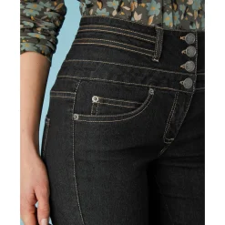Jeans|Broek<Blancheporte Rechte jeans met hoge taille - kleine lengte black