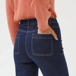 Jeans|Broek<Blancheporte Rechte, ruime jeans, hoge taille raw