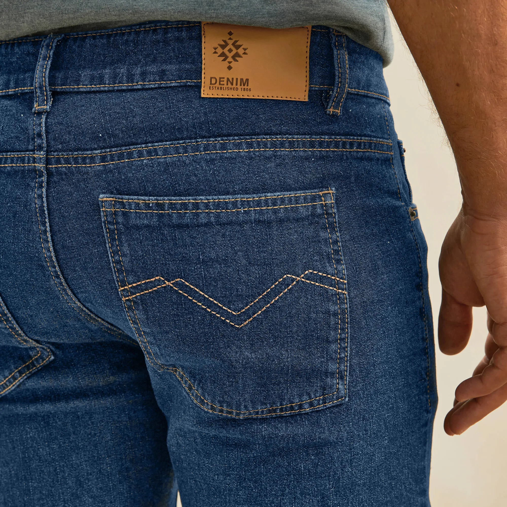 Jeans<Blancheporte Rechte stretchjeans, afgerond onder de buik - binnenpijplengte 72 cm raw