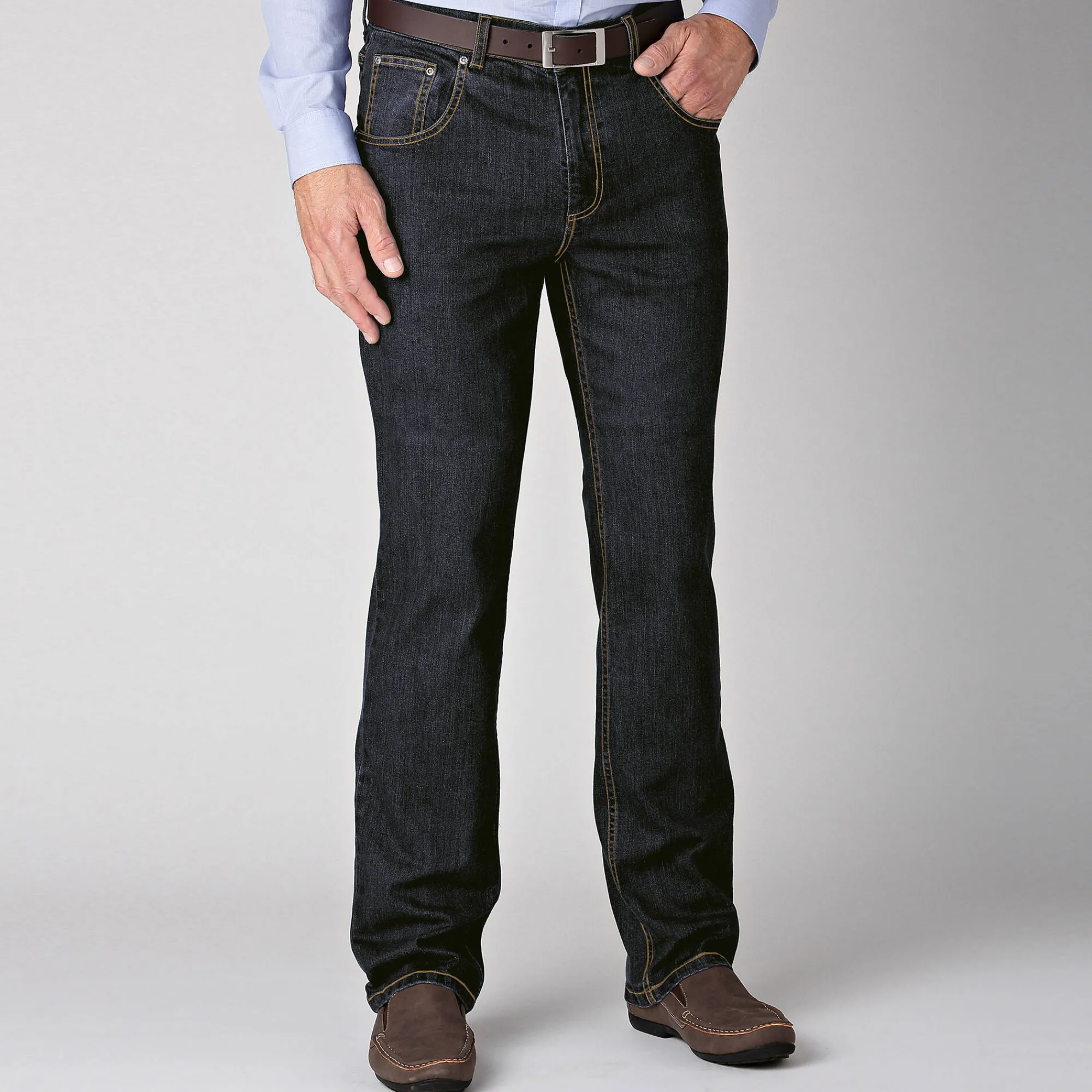 Jeans<Blancheporte Rechte stretchjeans, afgerond onder de buik - binnenpijplengte 72 cm black