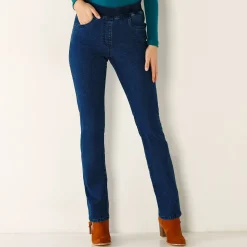 Jeans<Blancheporte Rechte 'ultracomfortabele' jeans met elastische taille stone