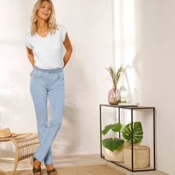 Jeans<Blancheporte Rechte 'ultracomfortabele' jeans met elastische taille bleached