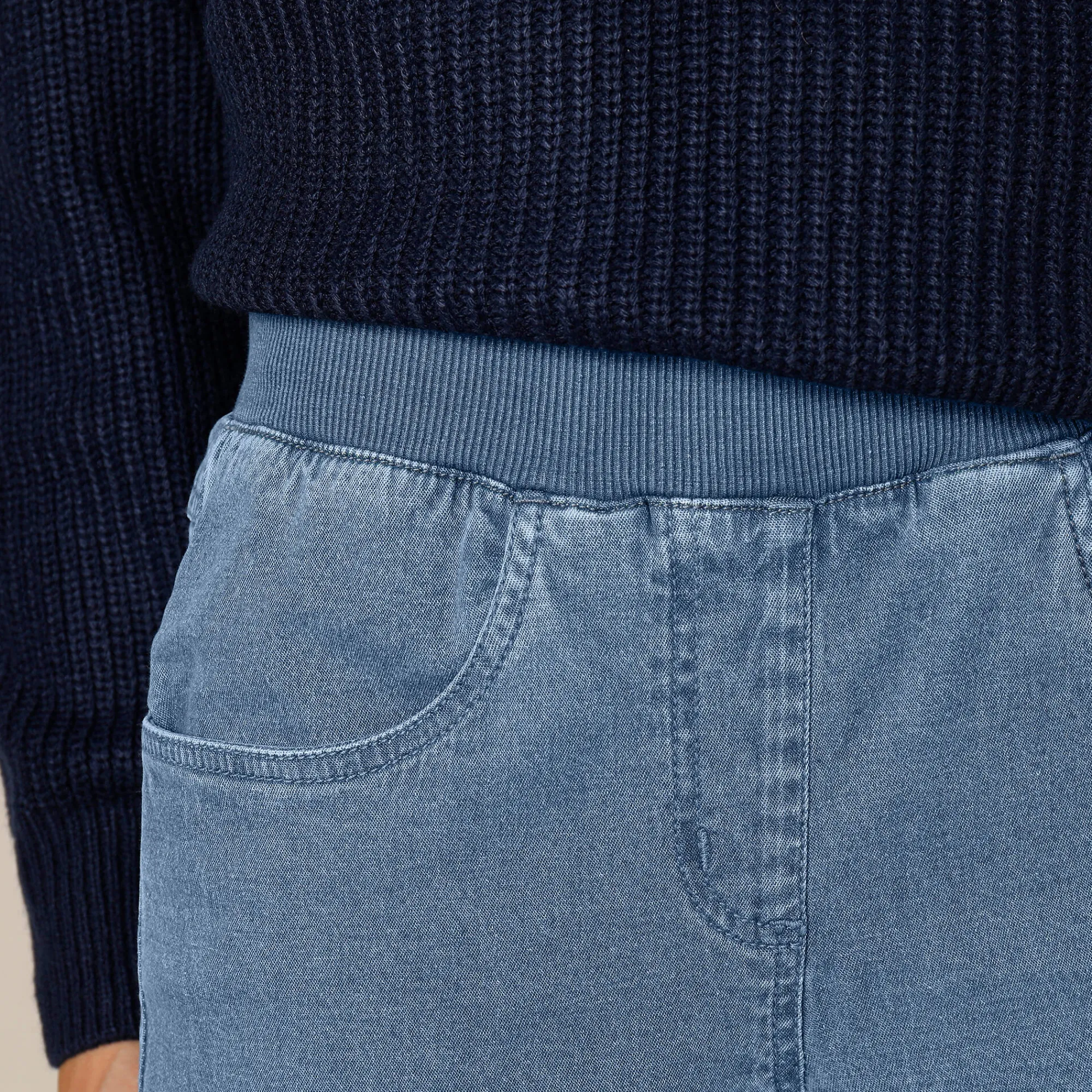 Jeans<Blancheporte Rechte 'ultracomfortabele' jeans met elastische taille DARK BLEACHED