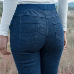 Jeans<Blancheporte Rechte 'ultracomfortabele' jeans met elastische taille dark blue