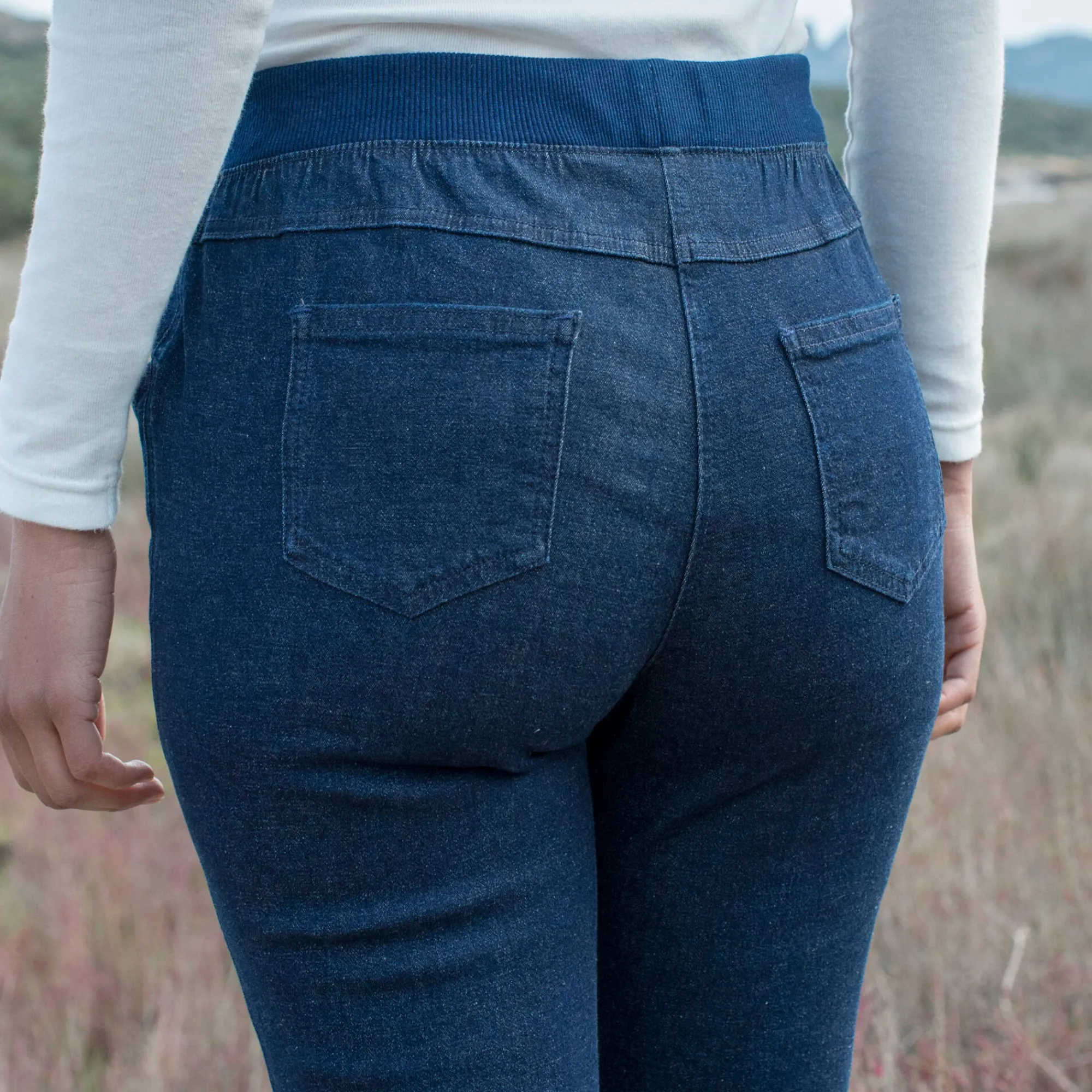 Jeans<Blancheporte Rechte 'ultracomfortabele' jeans met elastische taille dark blue