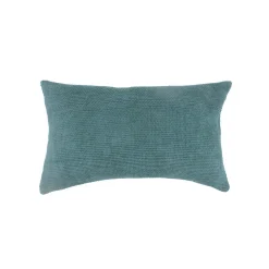 Kussen<Blancheporte Rechthoekig kussen, chenille fluweel blauw