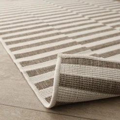 Tapijt<Blancheporte Rechthoekig tapijt met strepen taupe