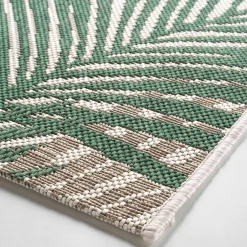 Tapijt<Blancheporte Rechthoekig tapijt, tropisch motief naturel / groen