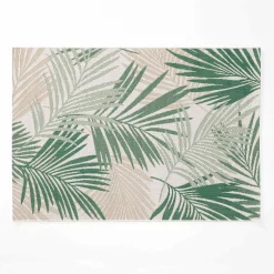 Tapijt<Blancheporte Rechthoekig tapijt, tropisch motief naturel / groen