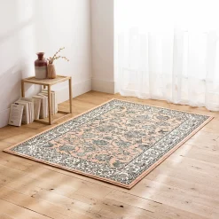 Tapijt<Blancheporte Rechthoekig tapijtje met Perzisch motief roze