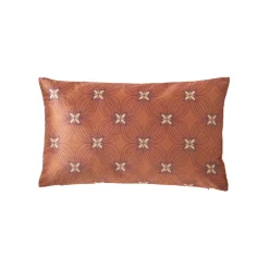 Kussen<Blancheporte Rechthoekig velours kussen met bloemenprint karamel