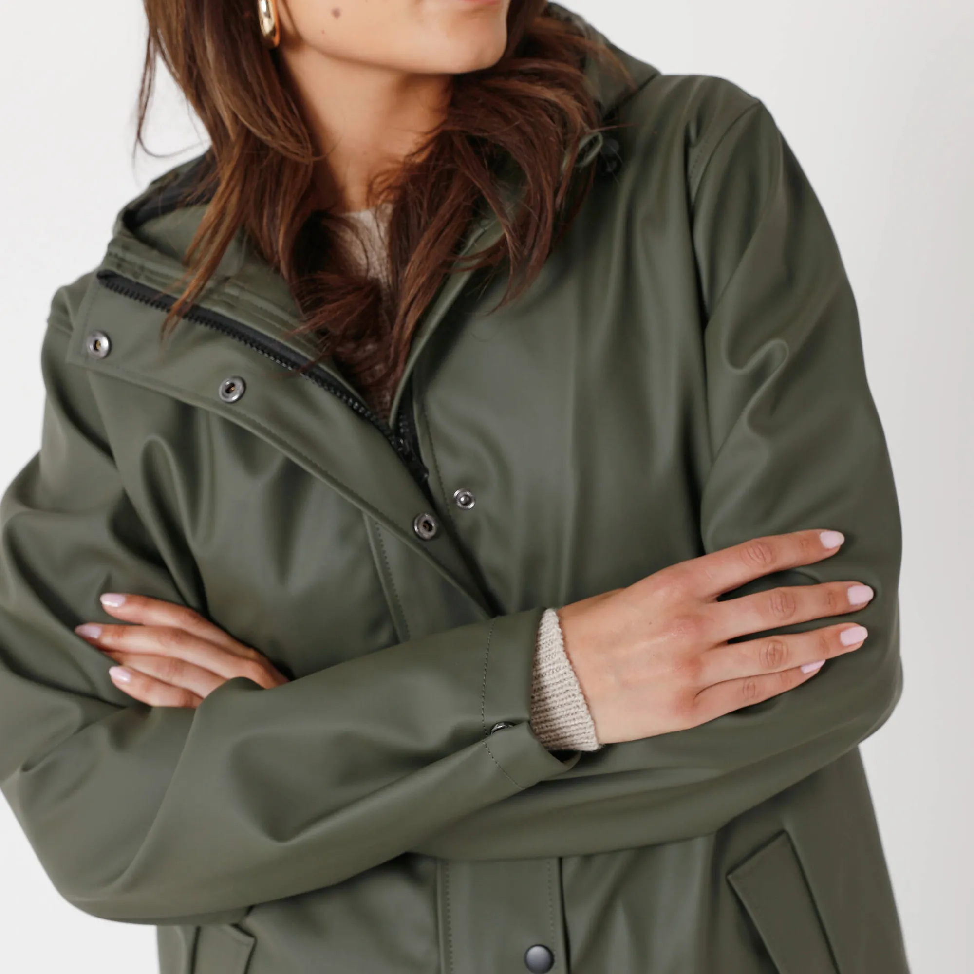 Parka En Donsjas<Blancheporte Regenjas in toile cirée van gerecycleerd polyester(**) kaki