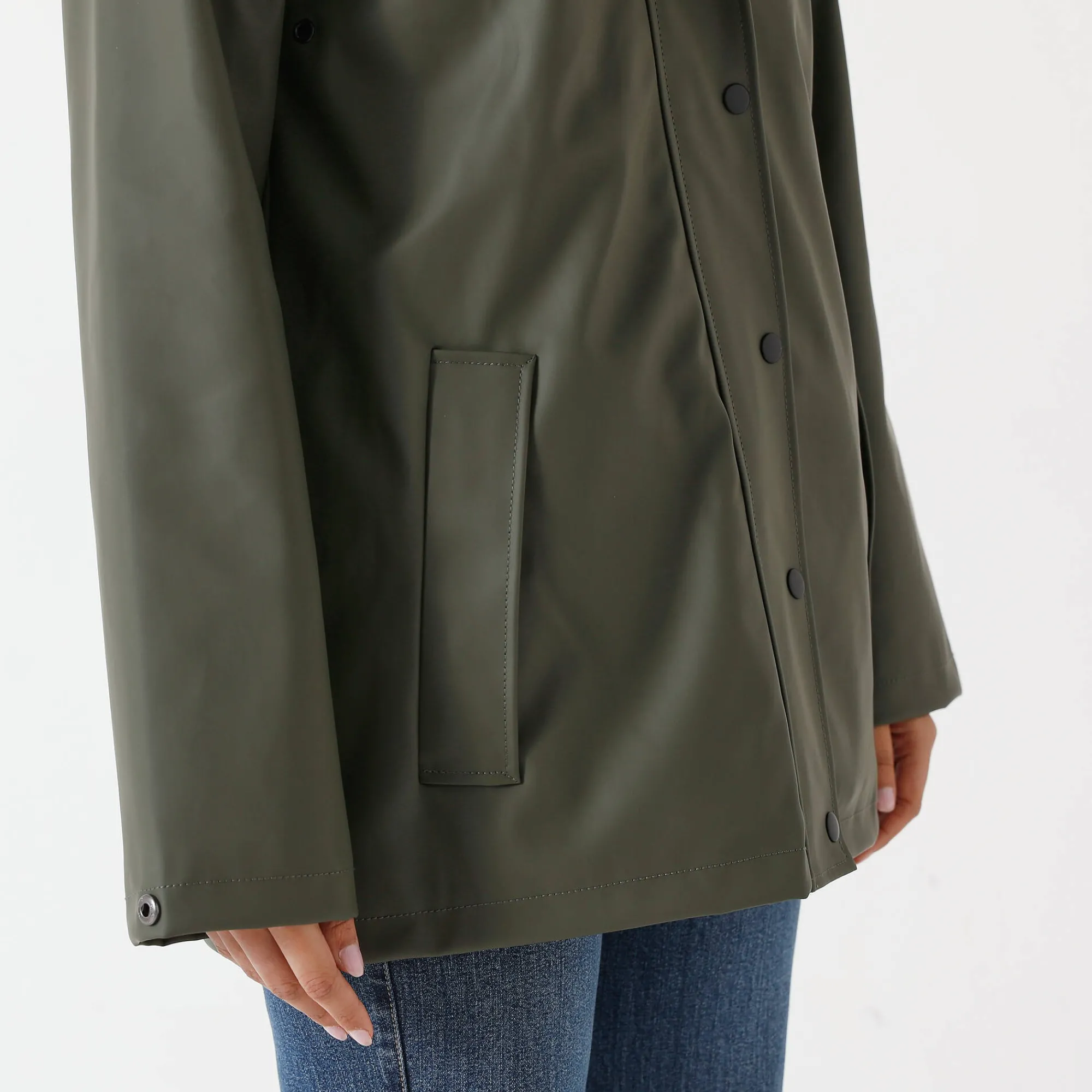 Parka En Donsjas<Blancheporte Regenjas in toile cirée van gerecycleerd polyester(**) kaki