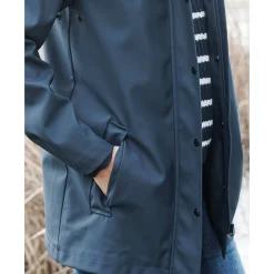 Parka En Donsjas<Blancheporte Regenjas in toile cirée van gerecycleerd polyester(**) marine