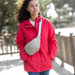 Parka En Donsjas<Blancheporte Regenjas in toile cirée van gerecycleerd polyester(**) rood