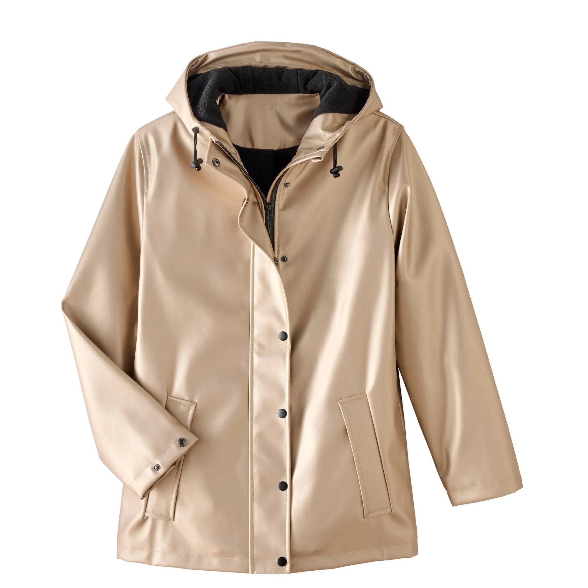 Parka En Donsjas<Blancheporte Regenjas in toile cirée van gerecycleerd polyester(**) GLANZEND BEIGE
