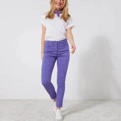 Broek<Colors&Co Rekbare 7/8-broek met nauwsluitend model iris