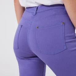 Broek<Colors&Co Rekbare 7/8-broek met nauwsluitend model iris
