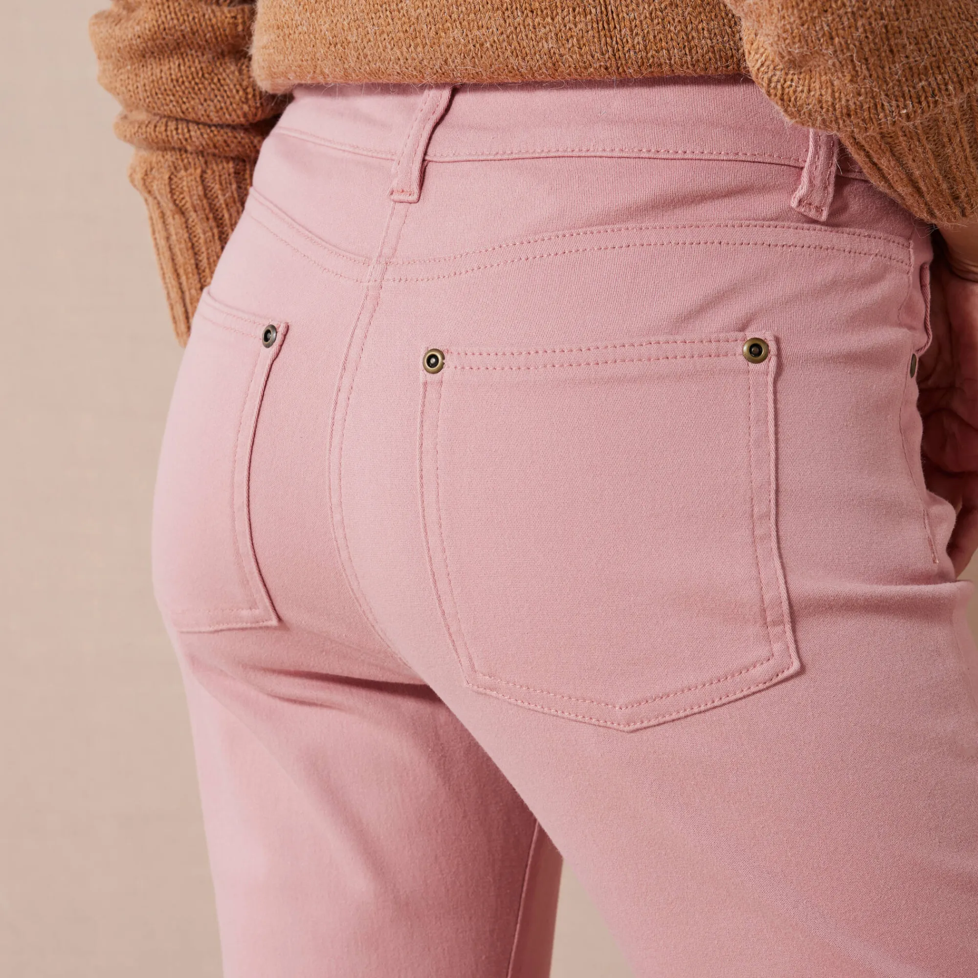 Broek<Colors&Co Rekbare 7/8-broek met nauwsluitend model blushroze