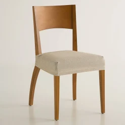 Stoelhoes<Blancheporte Rekbare chiné hoes in jacquard voor stoelzitting beige