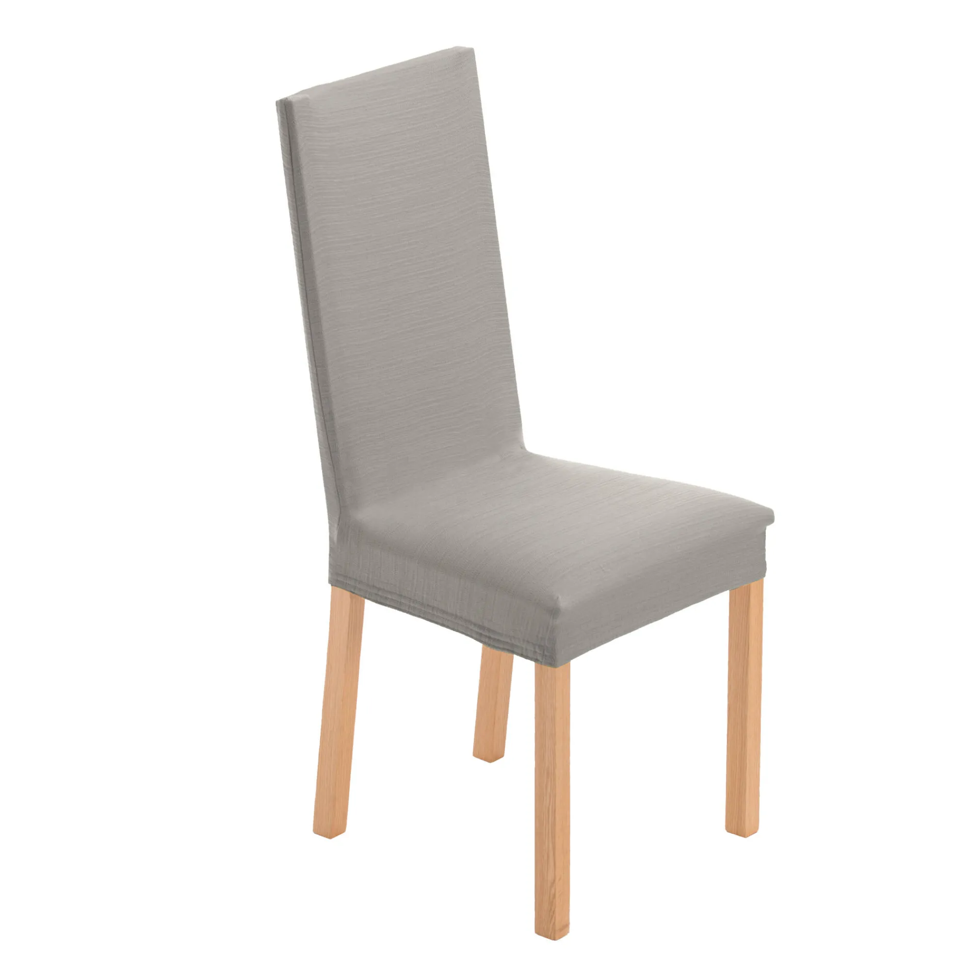 Stoelhoes<Blancheporte Rekbare, effen stoelhoes - integrale hoes of enkel zitting parelgrijs