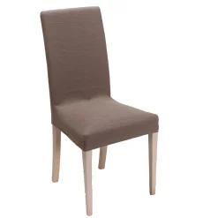 Stoelhoes<Blancheporte Rekbare, effen stoelhoes - integrale hoes of enkel zitting taupe