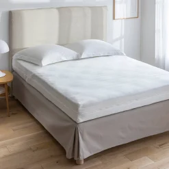 Matrasbeschermer<Blancheporte Rekbare, gematelasseerde hoes, luxe matrasvernieuwer wit