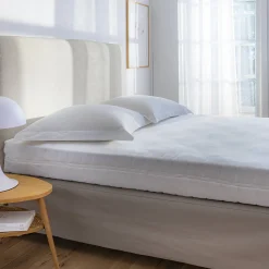 Matrasbeschermer<Blancheporte Rekbare, gematelasseerde hoes, luxe matrasvernieuwer wit