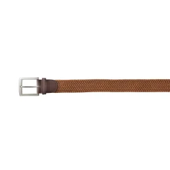 Accessoires<Blancheporte Rekbare gevlochten riem met leren details koper