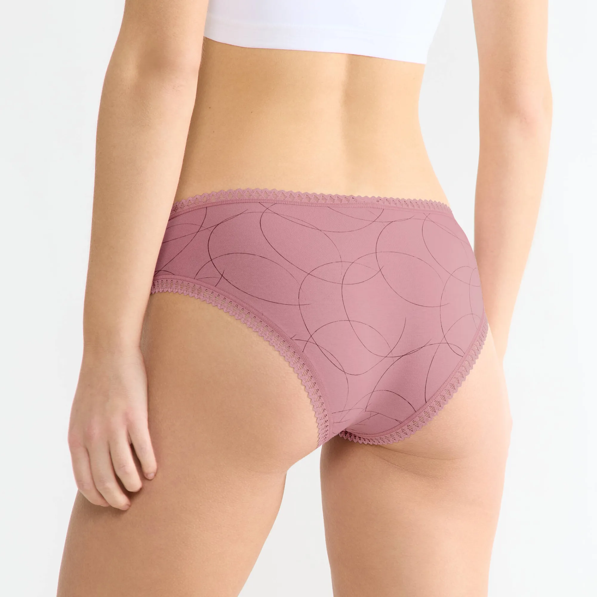 Slip En Shorty<Sloggi Rekbare hipster met kant "Go Crush" - set van 3 roze