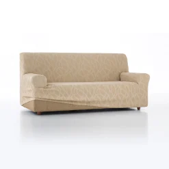 Zitbankhoes<Blancheporte Rekbare hoes voor fauteuil en zitbank Alice beige