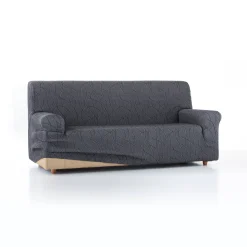 Zitbankhoes<Blancheporte Rekbare hoes voor fauteuil en zitbank Alice grijs