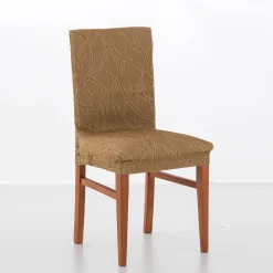 Stoelhoes<Blancheporte Rekbare integrale stoelhoes met jacquardmotief beige