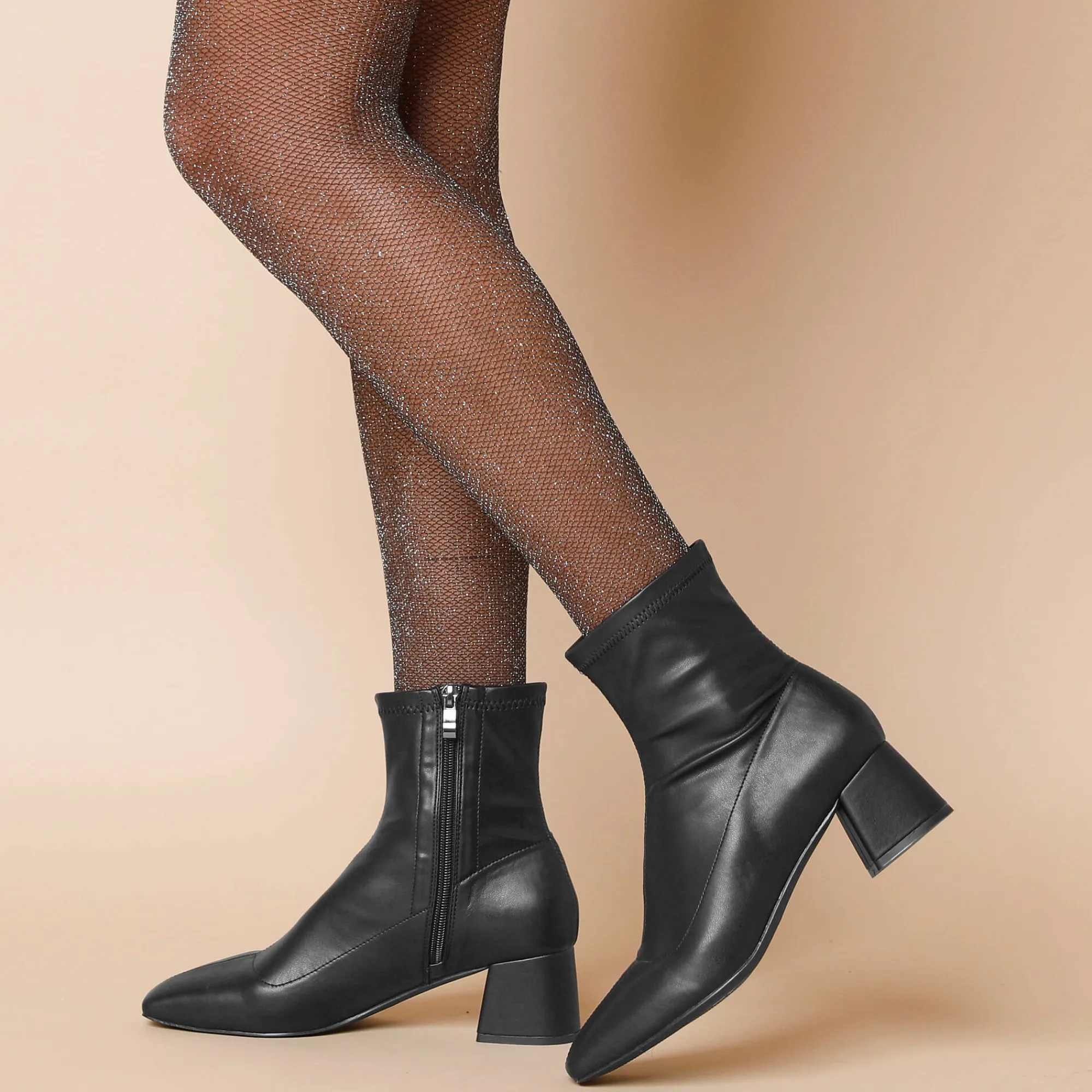 Feestelijke Schoenen|Bottines En Boots<Blancheporte Rekbare sokboots zwart