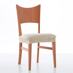Stoelhoes<Blancheporte Rekbare stoelhoes met jacquardmotief - set van 2 beige