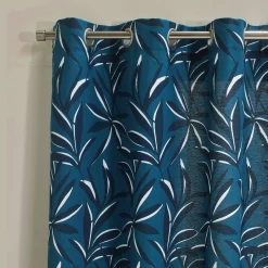 Gordijn, Glasgordijn & Store<Blancheporte Rideau imprimé feuillage blauw