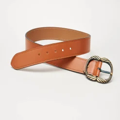 Sieraden En Feestaccessoires|Accessoires En Juwelen<Blancheporte Riem met goudkleurige gesp karamel