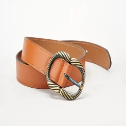 Sieraden En Feestaccessoires|Accessoires En Juwelen<Blancheporte Riem met goudkleurige gesp karamel