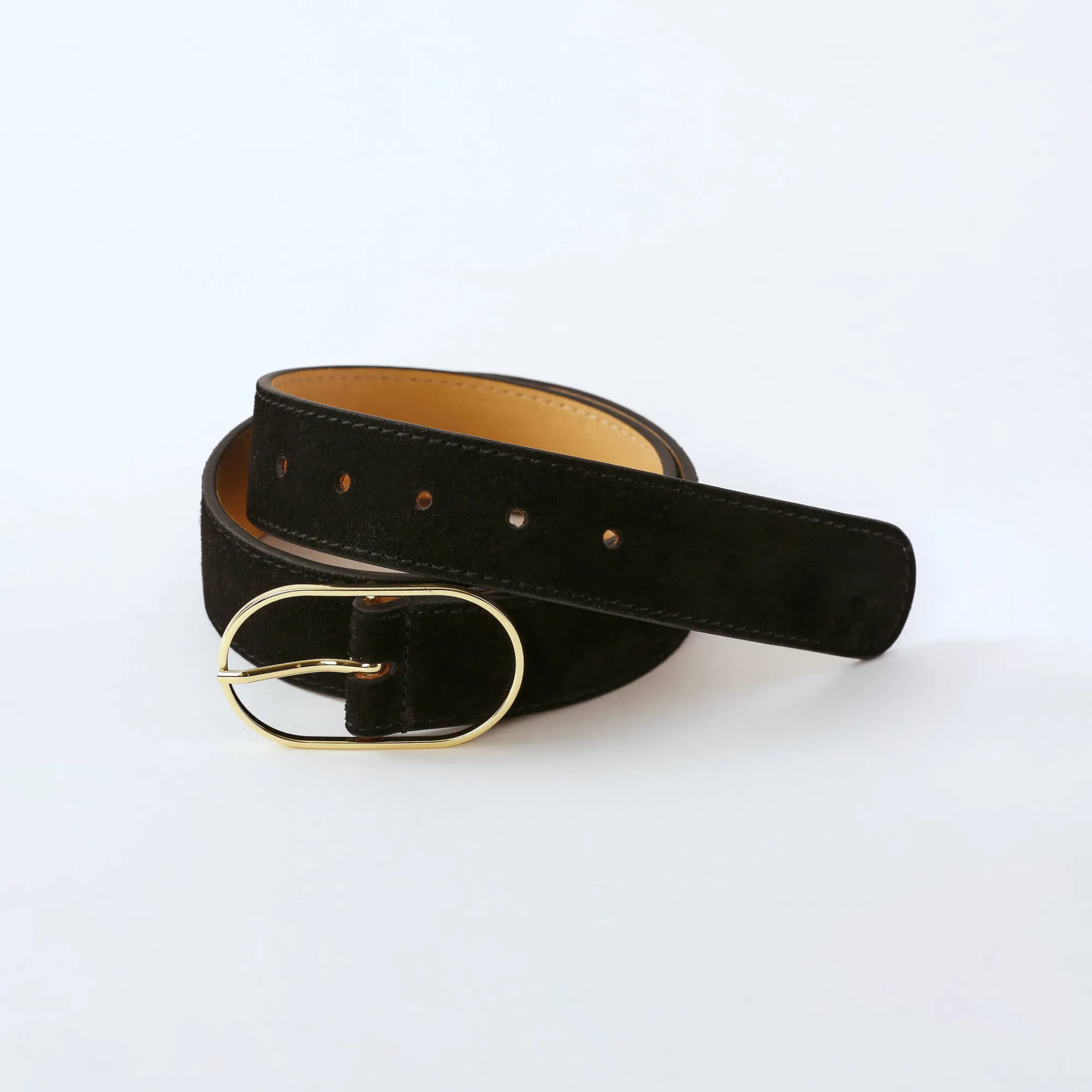 Sieraden En Feestaccessoires|Accessoires En Juwelen<Blancheporte Riem met goudkleurige gesp, suèdesplitleer zwart