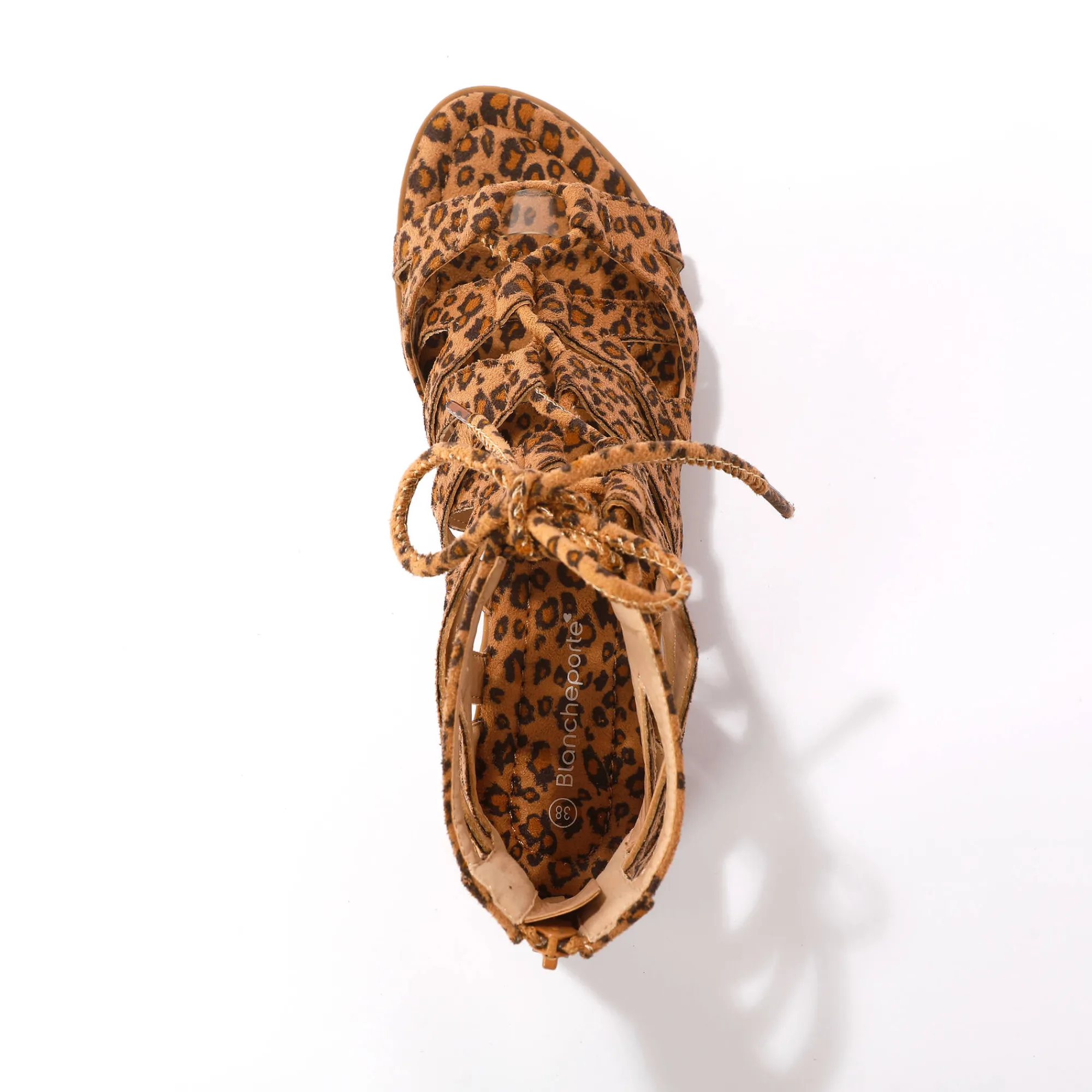 Sandalen En Espadrilles|Schoenen<Blancheporte Romeinse sandalen met luipaardmotief veelkleurig